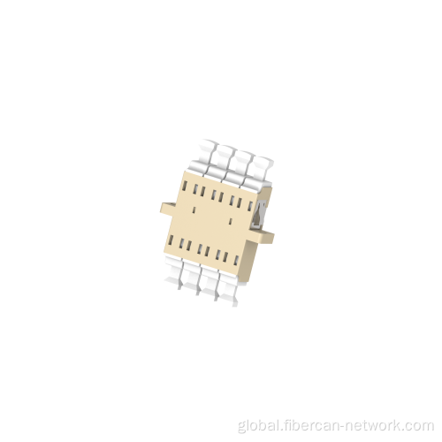 China LC Quad Fiber Optic Adaptor With Flange With Shutter Supplier